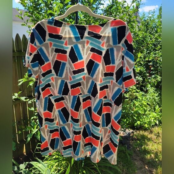 Multicolor V-neck Tunic - Picture 7 of 10